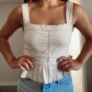 Urban Outfitters cropped peplum tank